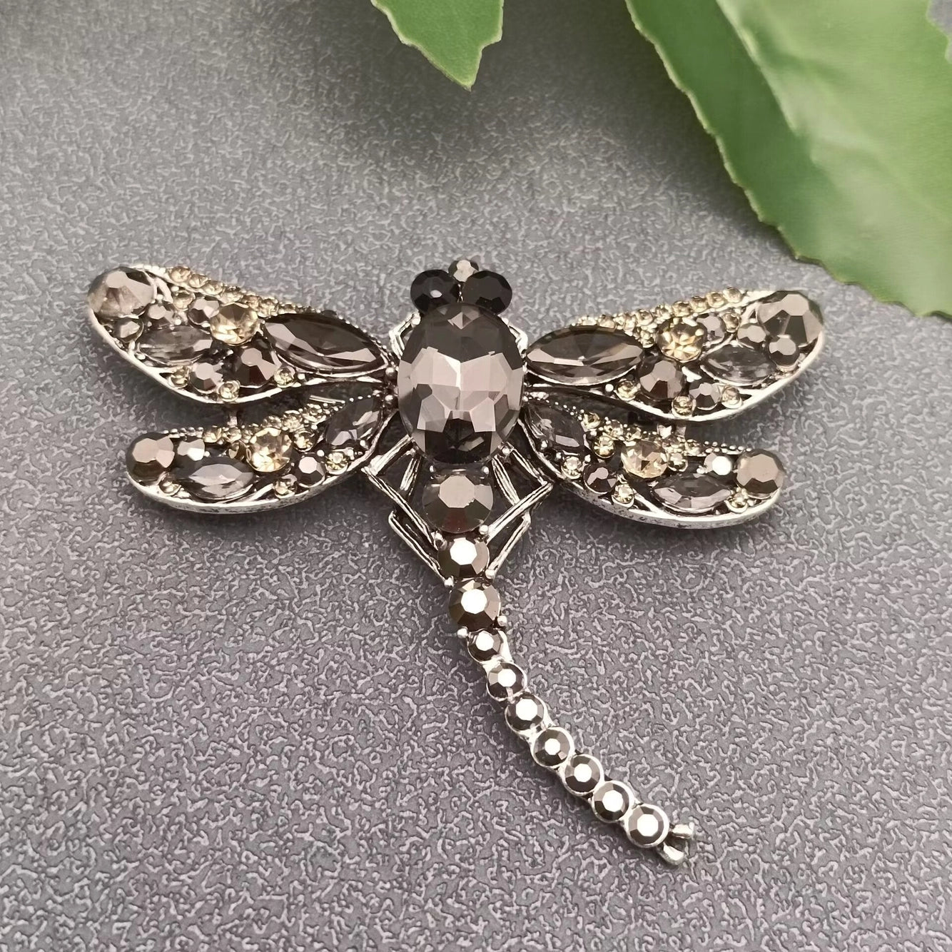 Rhinestone Dragonfly Brooch (Small)