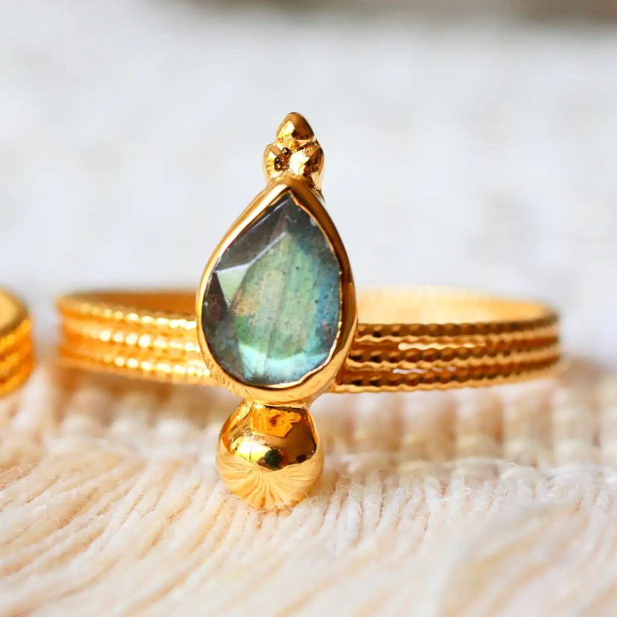 Soma Adjustable Ring - Labradorite (Mystery & Balance)