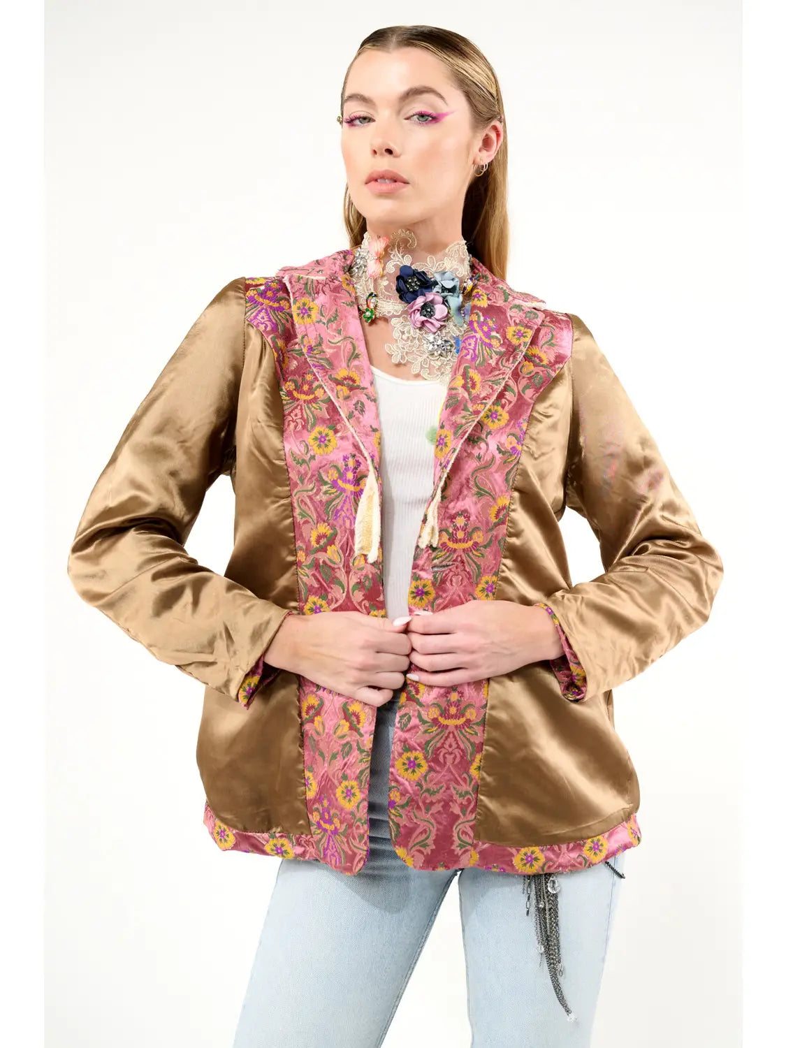 Renaissance Silk Jacquard Blazer