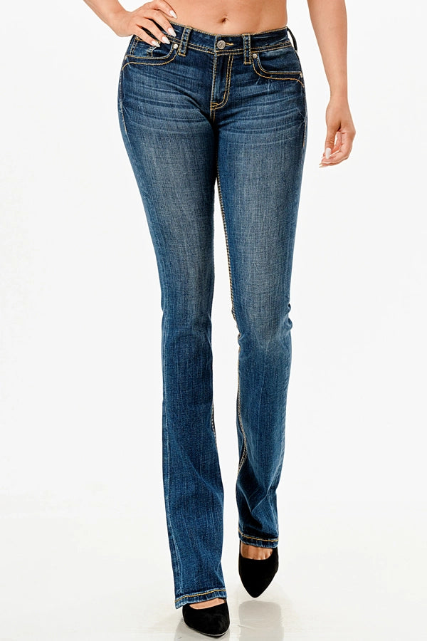 Grace In LA Bluebell Plus Size Bootcut Jeans 32"