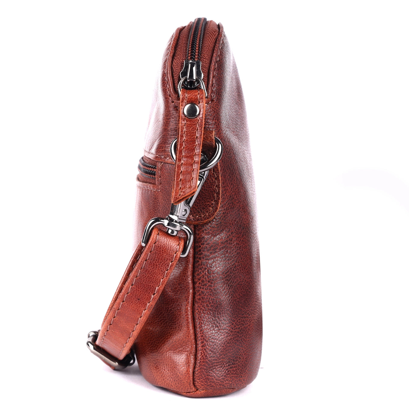 Alder Leather Crossbody Bag – Camel