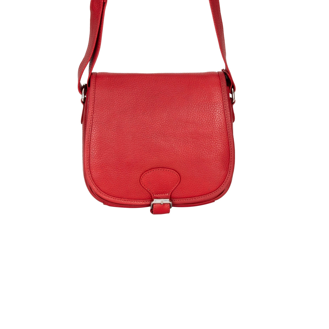 Red Lennon Crossbody Bag - Full-Grain Leather Shoulder Bag