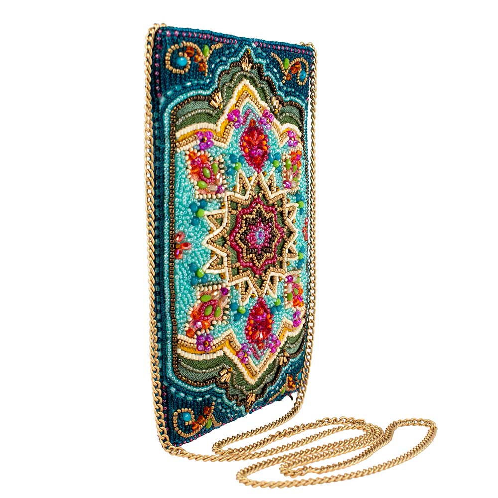 Venice Beaded Multi-Color Mosiac Hand-Beaded Crossbody Bag