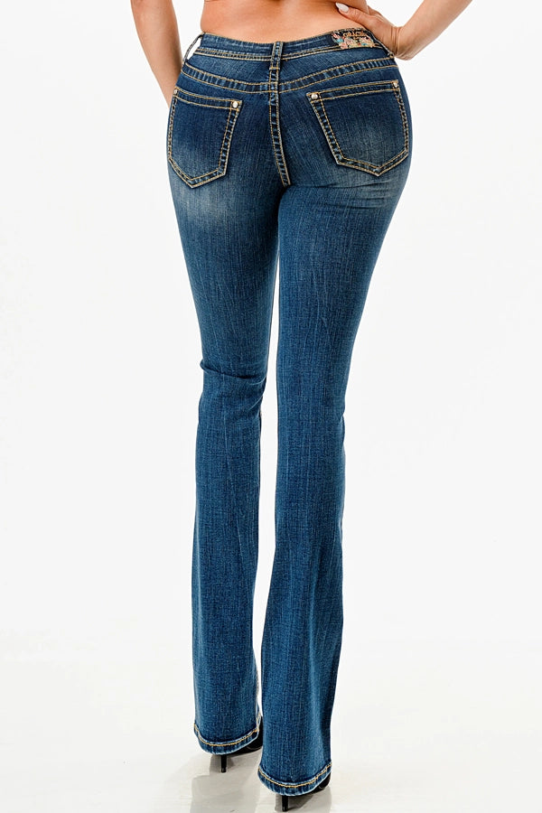 Grace In LA Bluebell Plus Size Bootcut Jeans 32"
