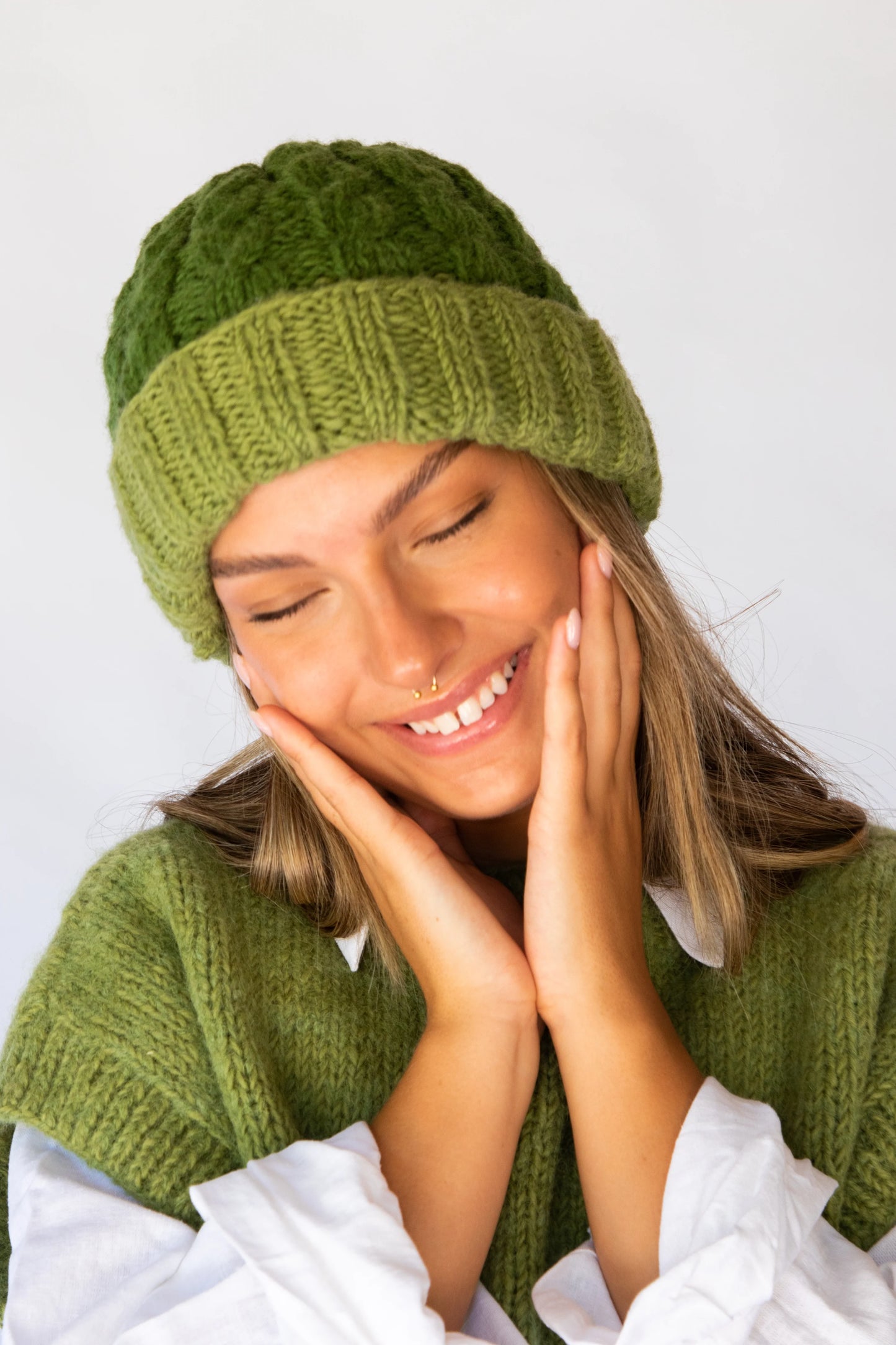 Val Contrast Beanie - Meadow