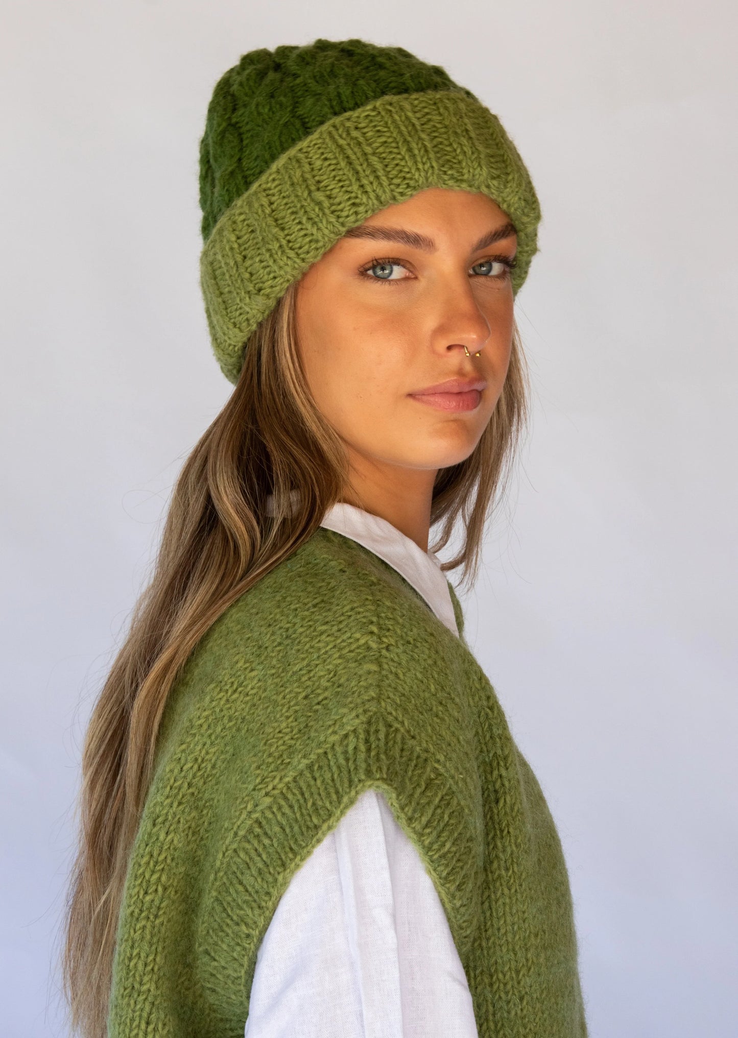 Val Contrast Beanie - Meadow