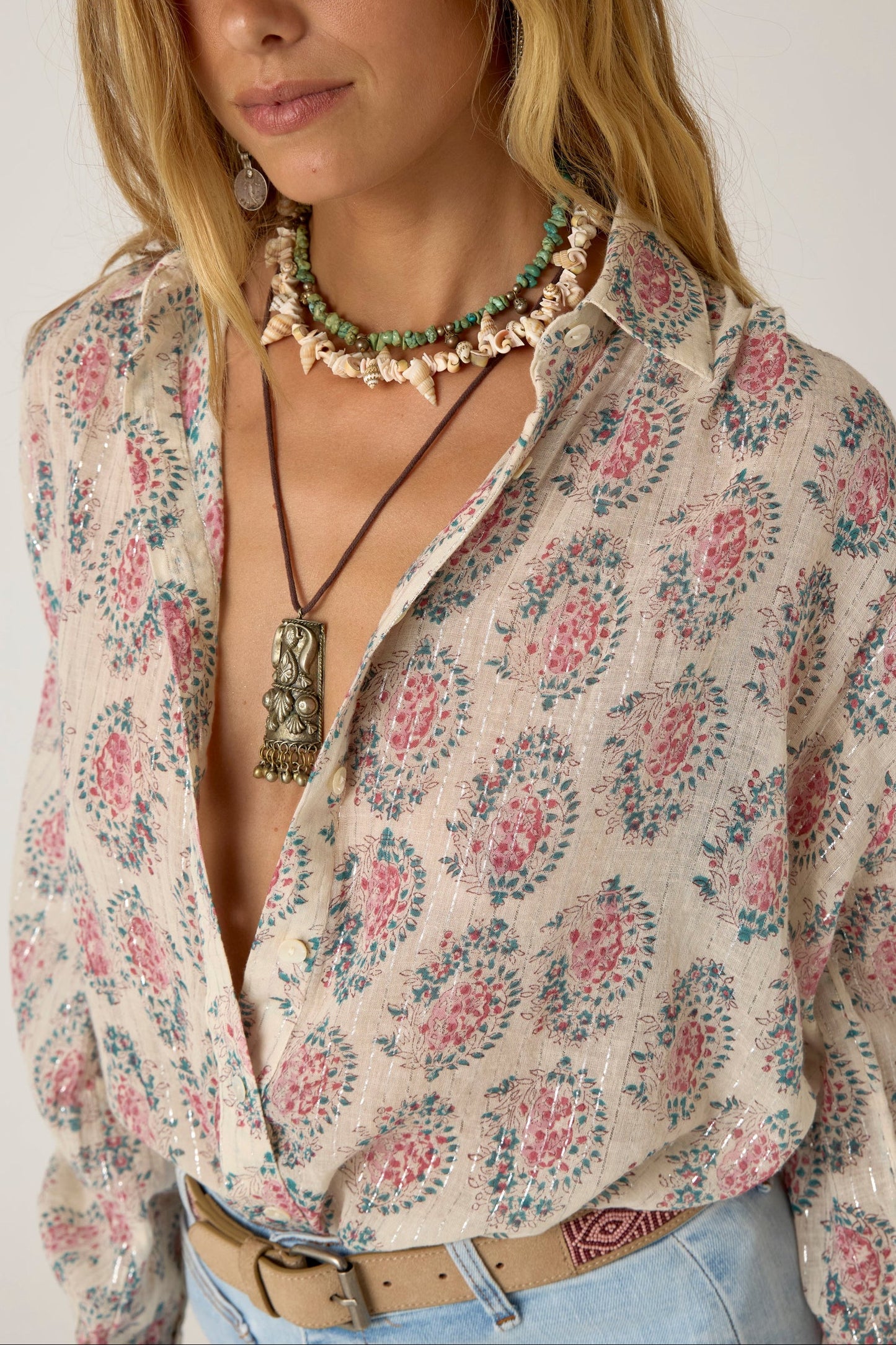 Maision Hotel Mary Shirt - Azalea Dusty