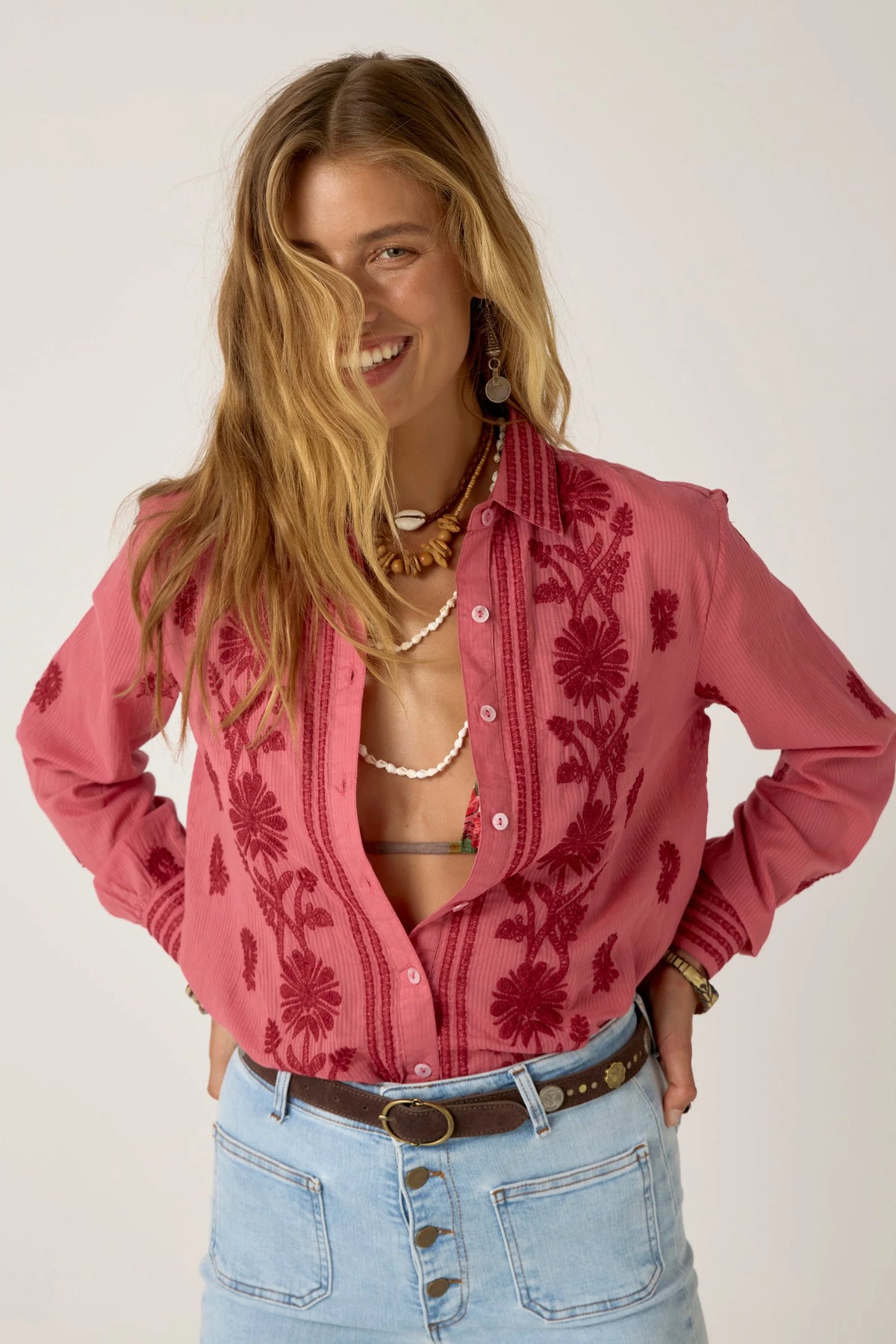 Maision Hotel Ringo Shirt - Clavel Framboise