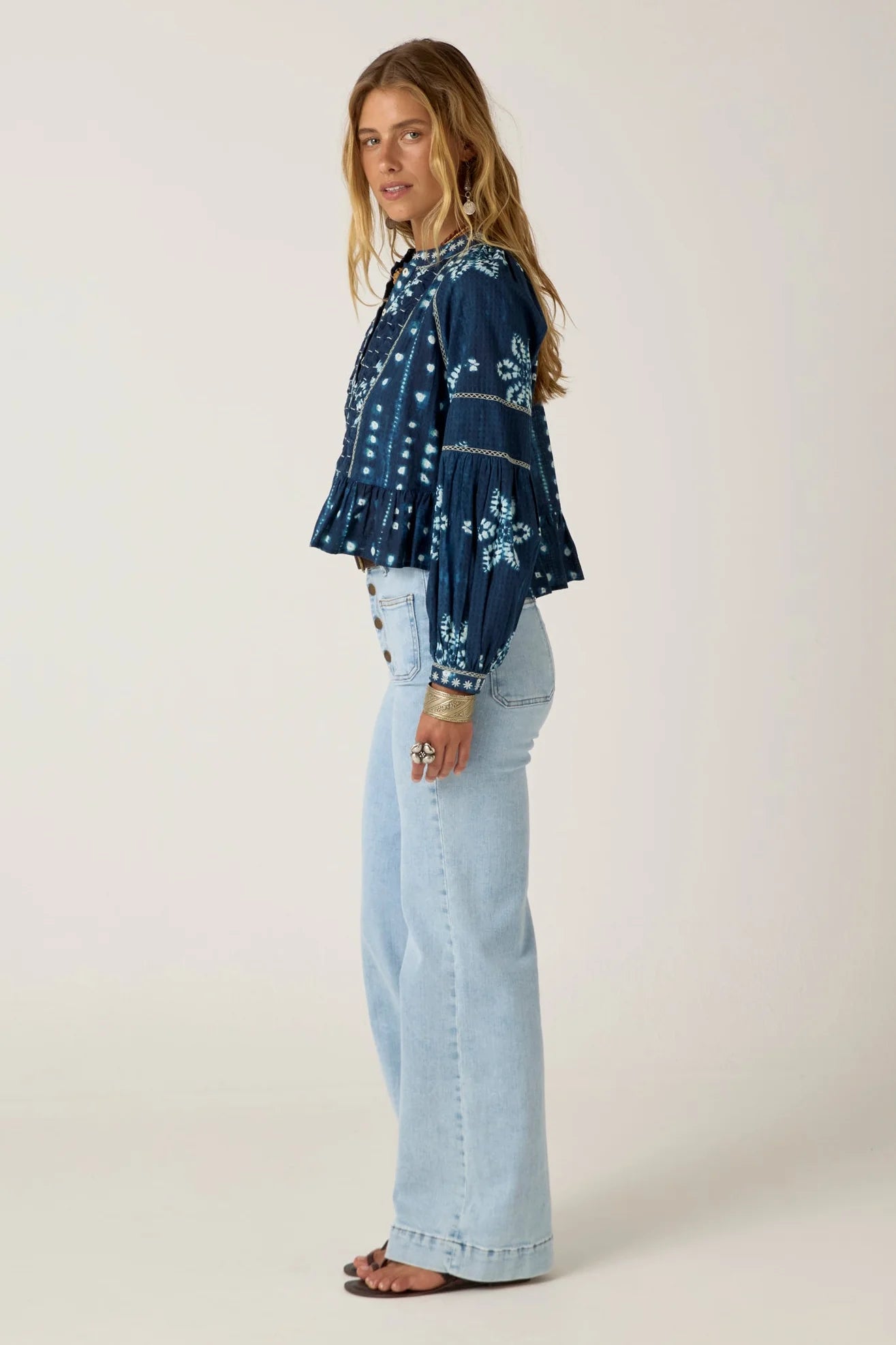 Maision Hotel Sora Blouse - Shibori Ink