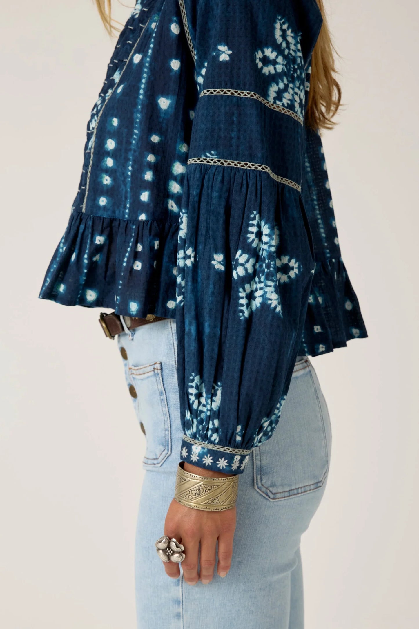 Maision Hotel Sora Blouse - Shibori Ink