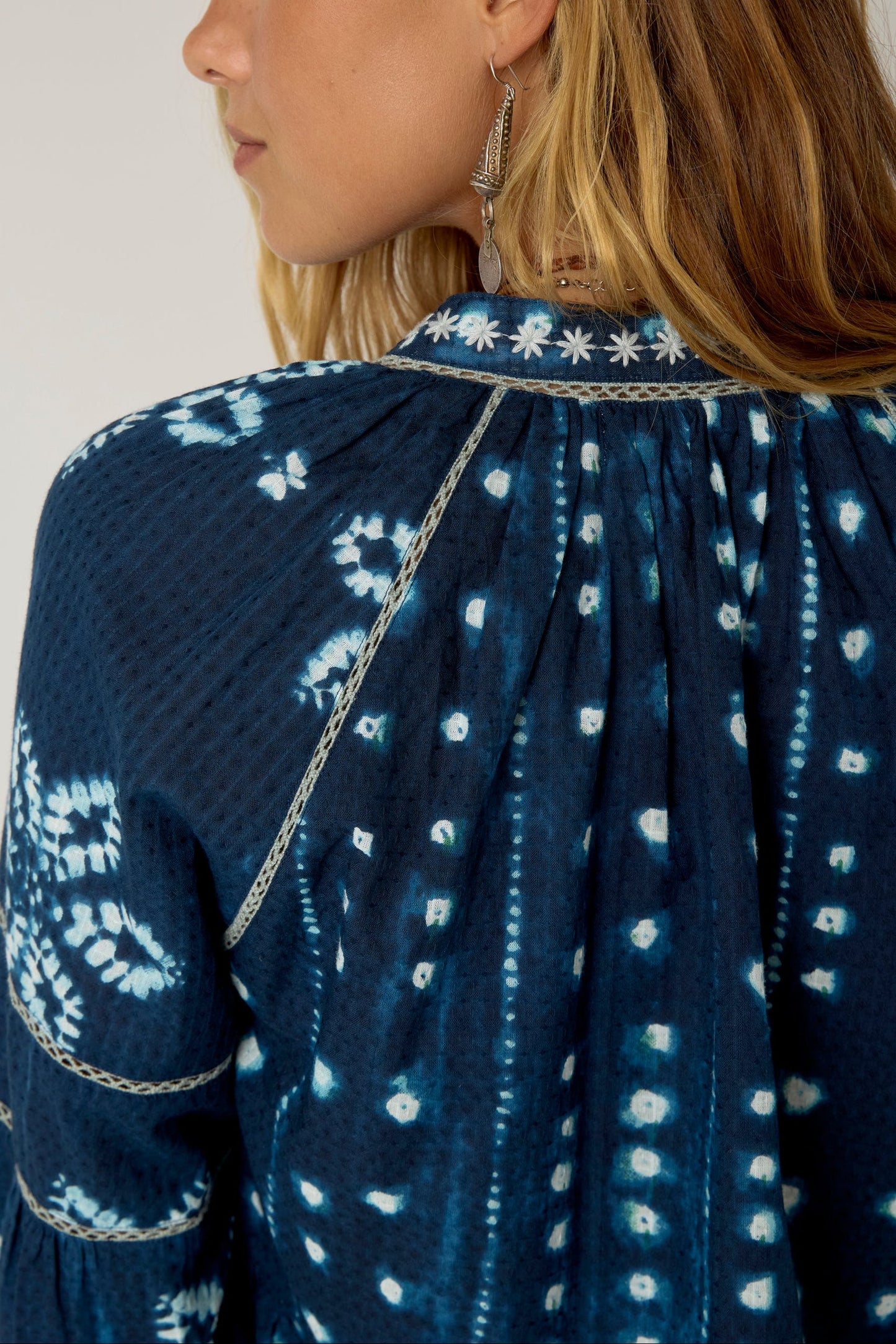 Maision Hotel Sora Blouse - Shibori Ink